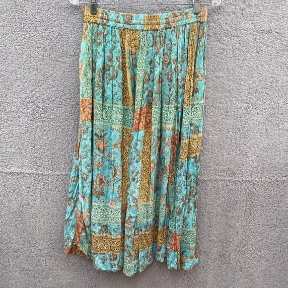 Vintage Phool Boho Rayon Maxi Skirt One Size - Picture 5 of 7
